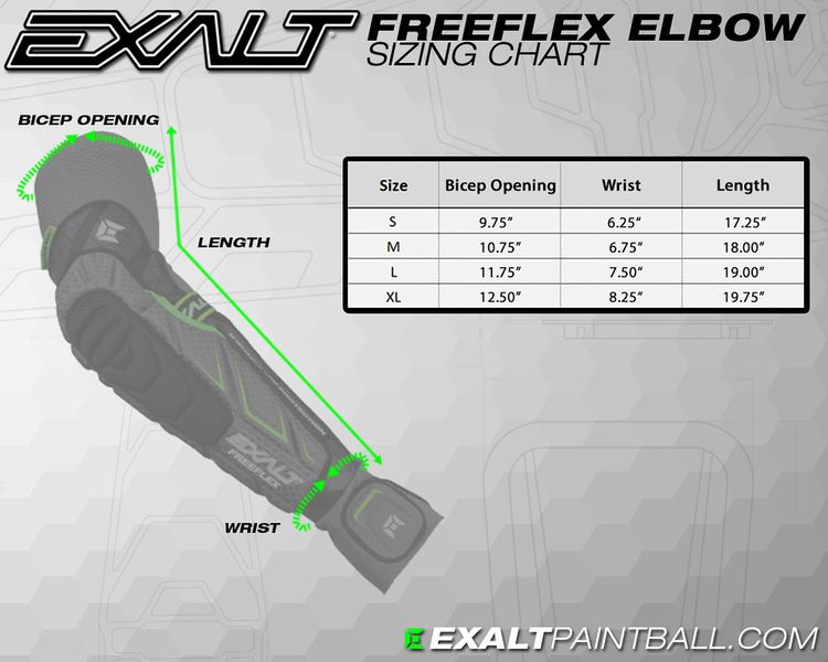 Exalt FreeFlex Elbow Pads Ellenbogenschoner, schwarz
