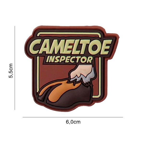 3D PVC Rubber Patch Cameltoe Inspector braun