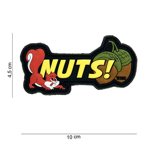 3D PVC Rubber Patch Nuts gelb