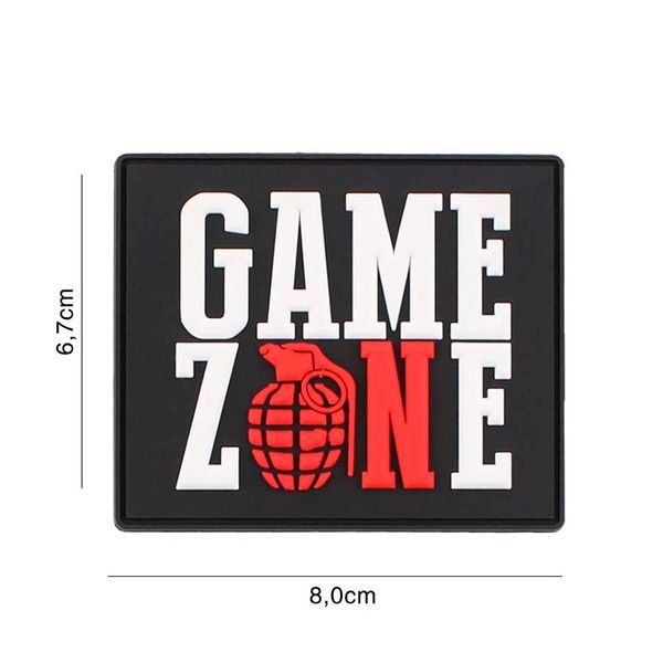 3D PVC Rubber Patch Game Zone