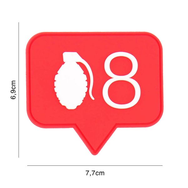 3D PVC Rubber Patch Grenade