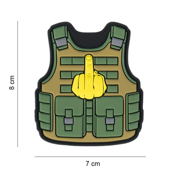 3D PVC Rubber Patch Taktische Weste Fuck you