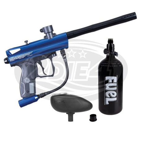 Spyder Victor Paintball Markierer blau Sparpaket inkl. Hopper und 0,8l 200 Bar HP System