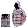 Dye Hooded Flannel Grey/ Red
