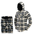 Dye Hooded Flannel Blue/ Tan