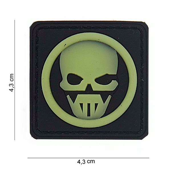 3D PVC Rubber Patch Ghost Klett Abzeichen Applikation