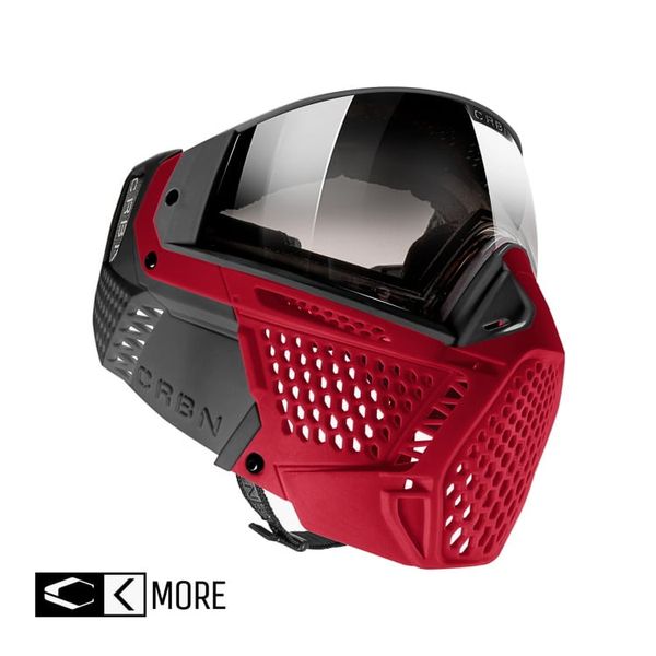 Carbon ZERO SLD Paintball Thermal Maske, Crimson (More Coverage) 