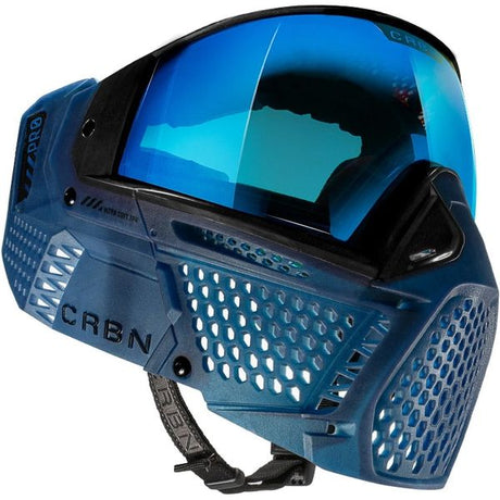 Carbon ZERO PRO Paintball Thermal Maske, Navy (Less Coverage) 
