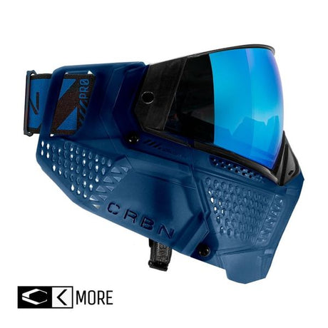 Carbon ZERO PRO Paintball Thermal Maske, Navy (More Coverage) 