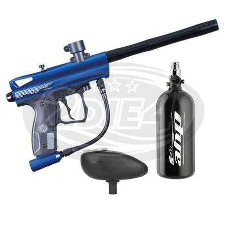Spyder Victor Paintball Markierer blau Sparpaket inkl. Hopper und 0,8l 200 Bar HP System