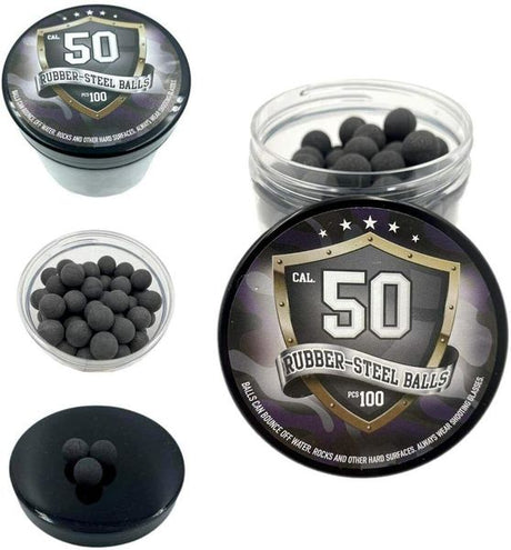 Rubber Steel Balls Gummi/Metall-Gemisch, 50cal., 100 Stück, Training, T4E, RAM