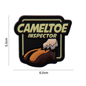 3D PVC Rubber Patch Cameltoe Inspector schwarz