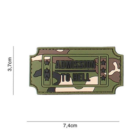 3D PVC Rubber Patch Admission to Hell woodland