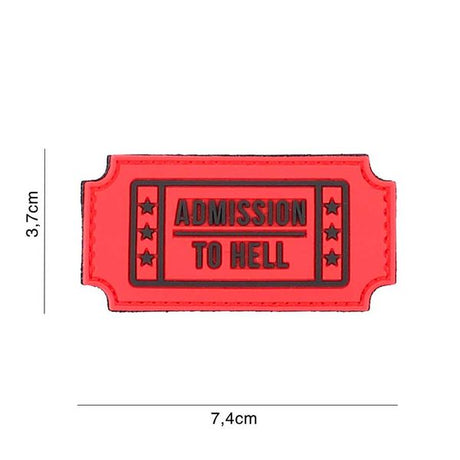 3D PVC Rubber Patch Admission to Hell rot