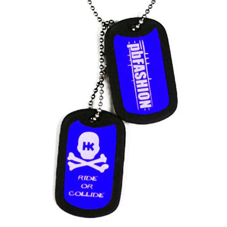 HK Army Dog Tags - Ride or Collide, blau