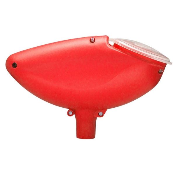 Paintballjunkys PJ 200er Schüttelhopper, Hartplastik mit Deckel, rot