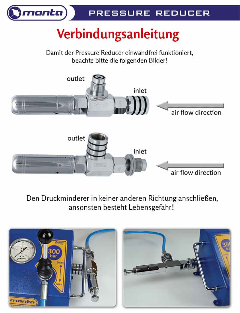 Manta Pressure Reducer with Cover Anleitung